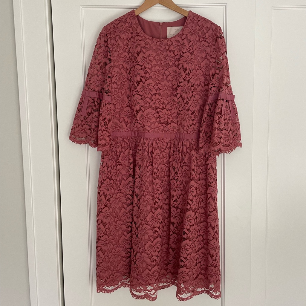 Girl Meets Glam Josephine Lace Dress Sz 18 Pink